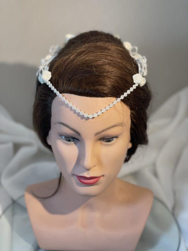 Kopfschmuck - Stirnkranz creme – Bild 2