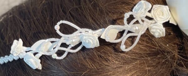 Kopfschmuck - Stirnkranz creme – Bild 4