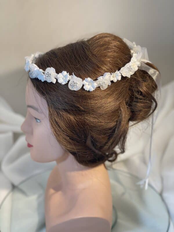 Kopfschmuck - Rundkranz weiß – Bild 3